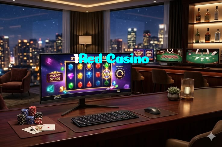 1Red Casino casino presented on mobile device in Pakistan with slots and live games